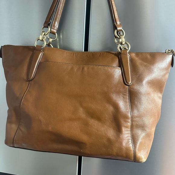 Coach Brown Leather Tote Bag - Picture 2 of 16